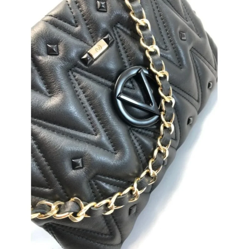 Mario Valentino Crossbody Vanille Black Leather Shoulder Bag - Picture 7 of 11